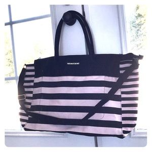Victoria’s Secret classic striped tote bag